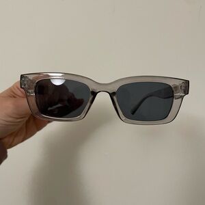 Stylish Gray Y2K Transparent Sunglasses